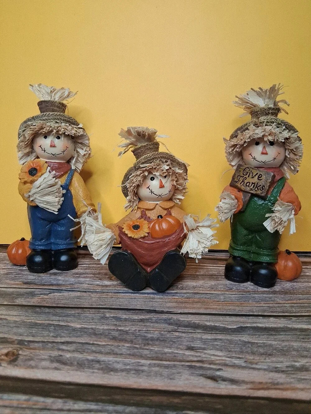 Hobby Lobby 3 Scarecrow Figurines 6